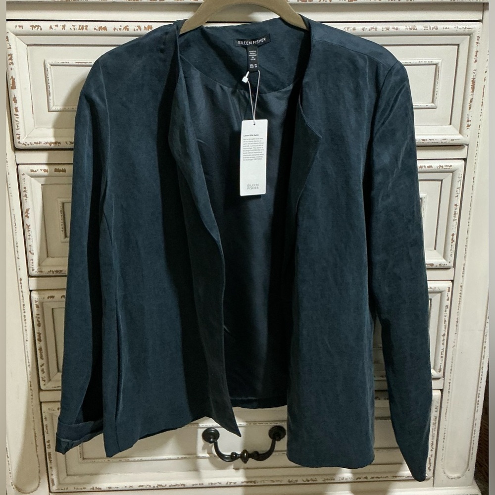 🆕 Eileen Fisher | Linen Silk Satin Jacket